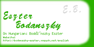 eszter bodanszky business card